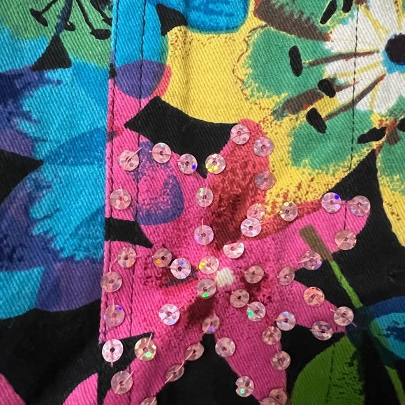 Jacket with Floral Print and Beading by Fiorlini International SZ L NWT - Picture 9 of 13